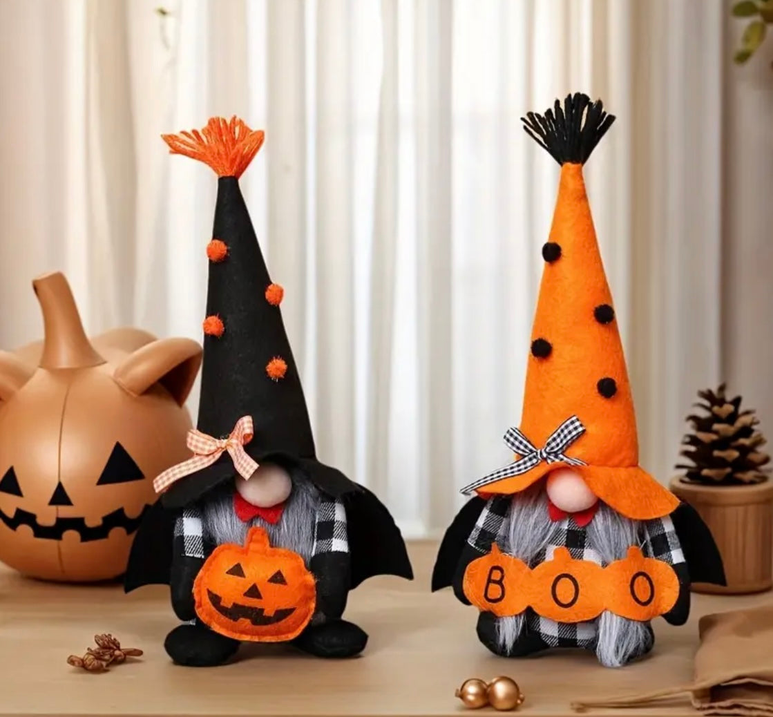 2 Pack Halloween Orange & Black Gonks