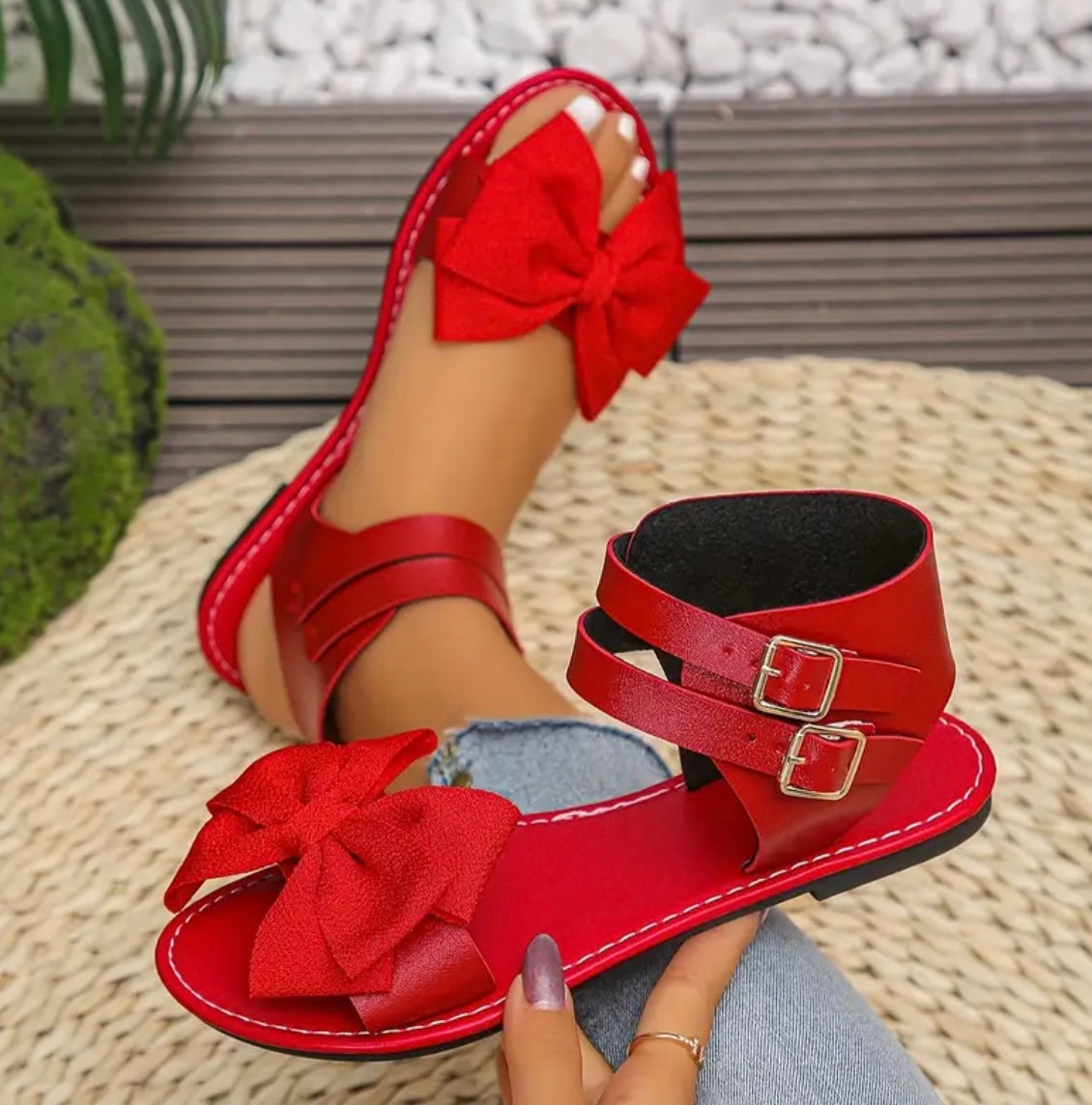 Womens Bow Sandals