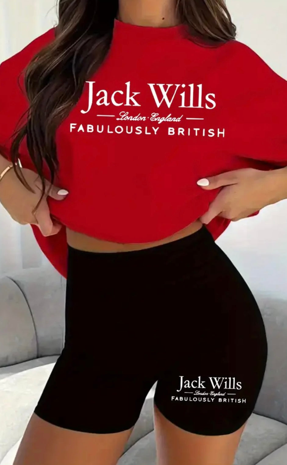 Womens Curve Jack Wills Shorts & T-Shirt