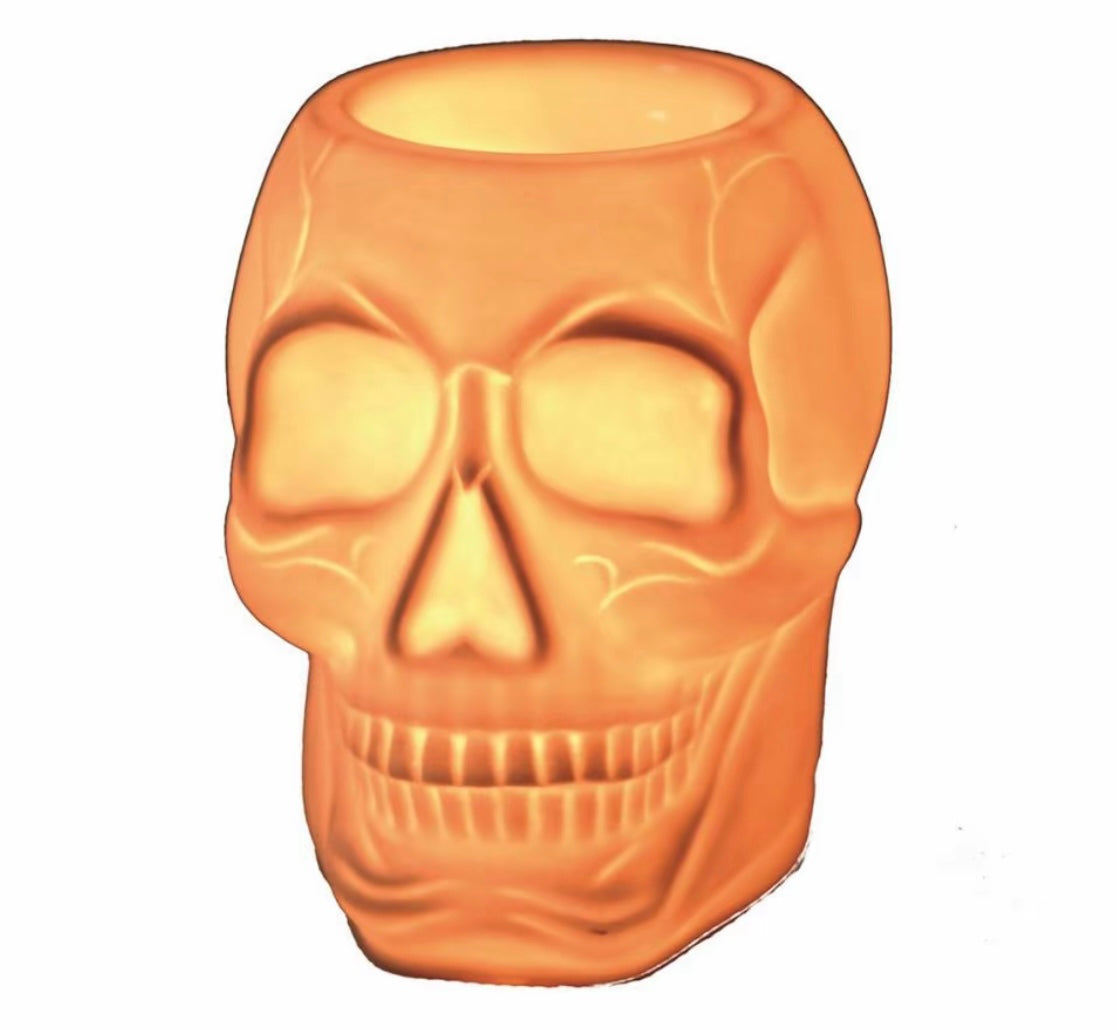 Skull Wax Melt Warmer & 🆓 Handmade Rectangle Clamshell Melt