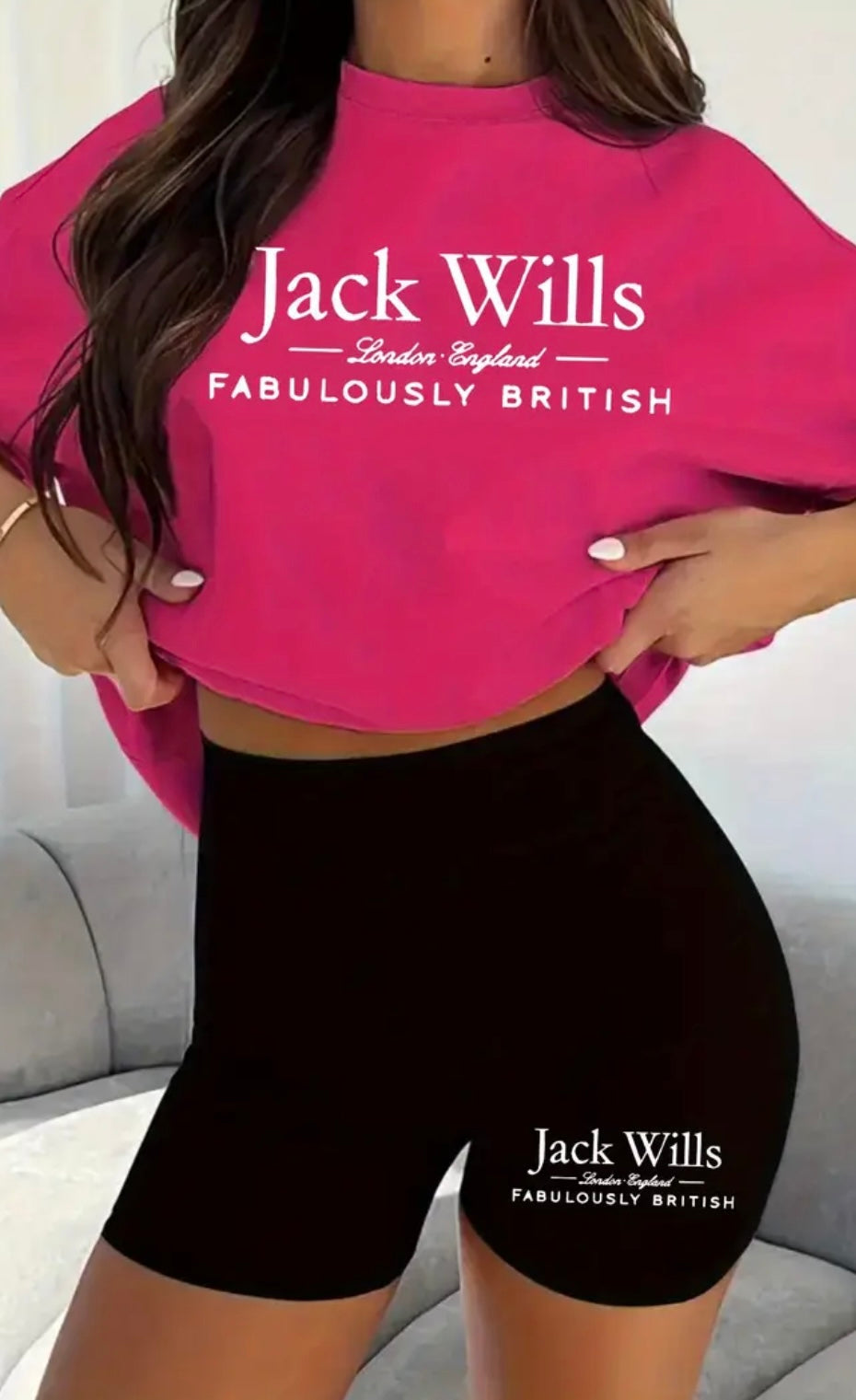 Womens Curve Jack Wills Shorts & T-Shirt