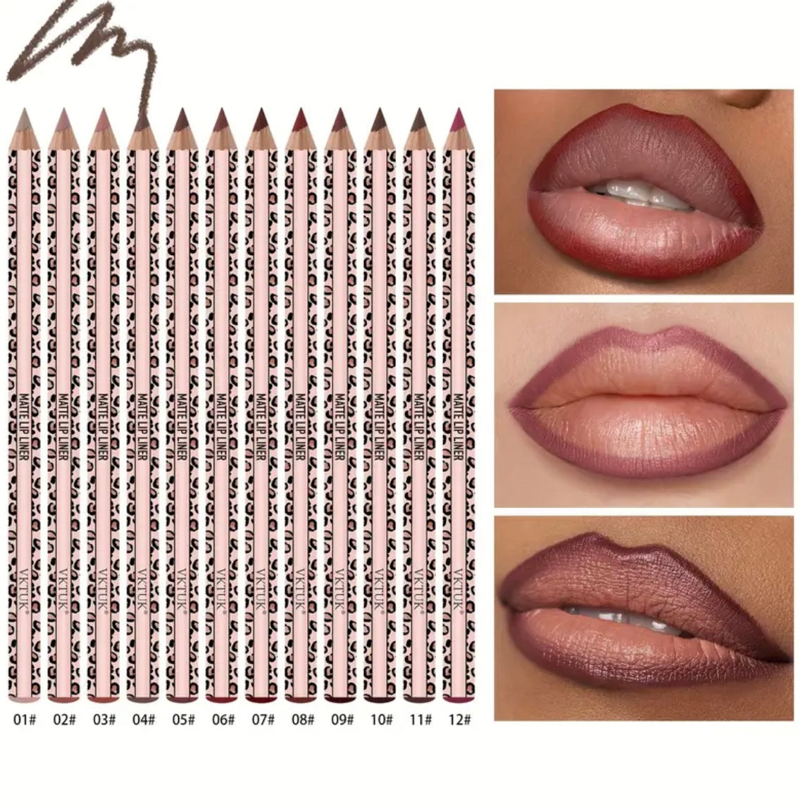 12 Pack Lip Liner Set