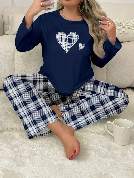 Womens Curve Heart Pajamas