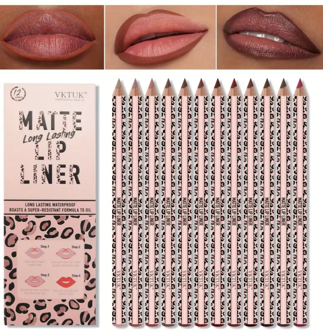 12 Pack Lip Liner Set