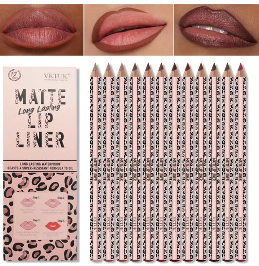 12 Pack Lip Liner Set