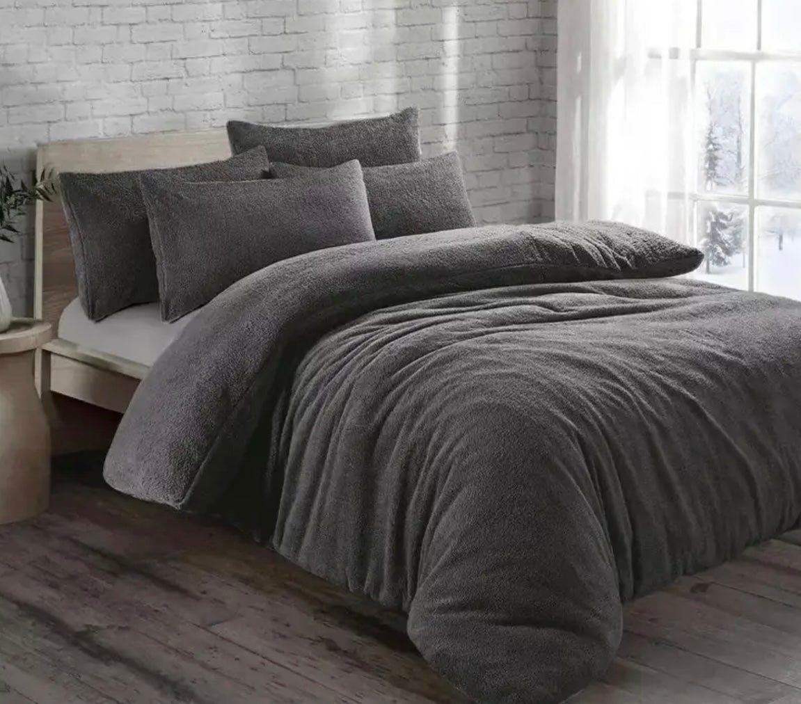 Teddy Fleece Duvet Cover & Pillow Case Set
