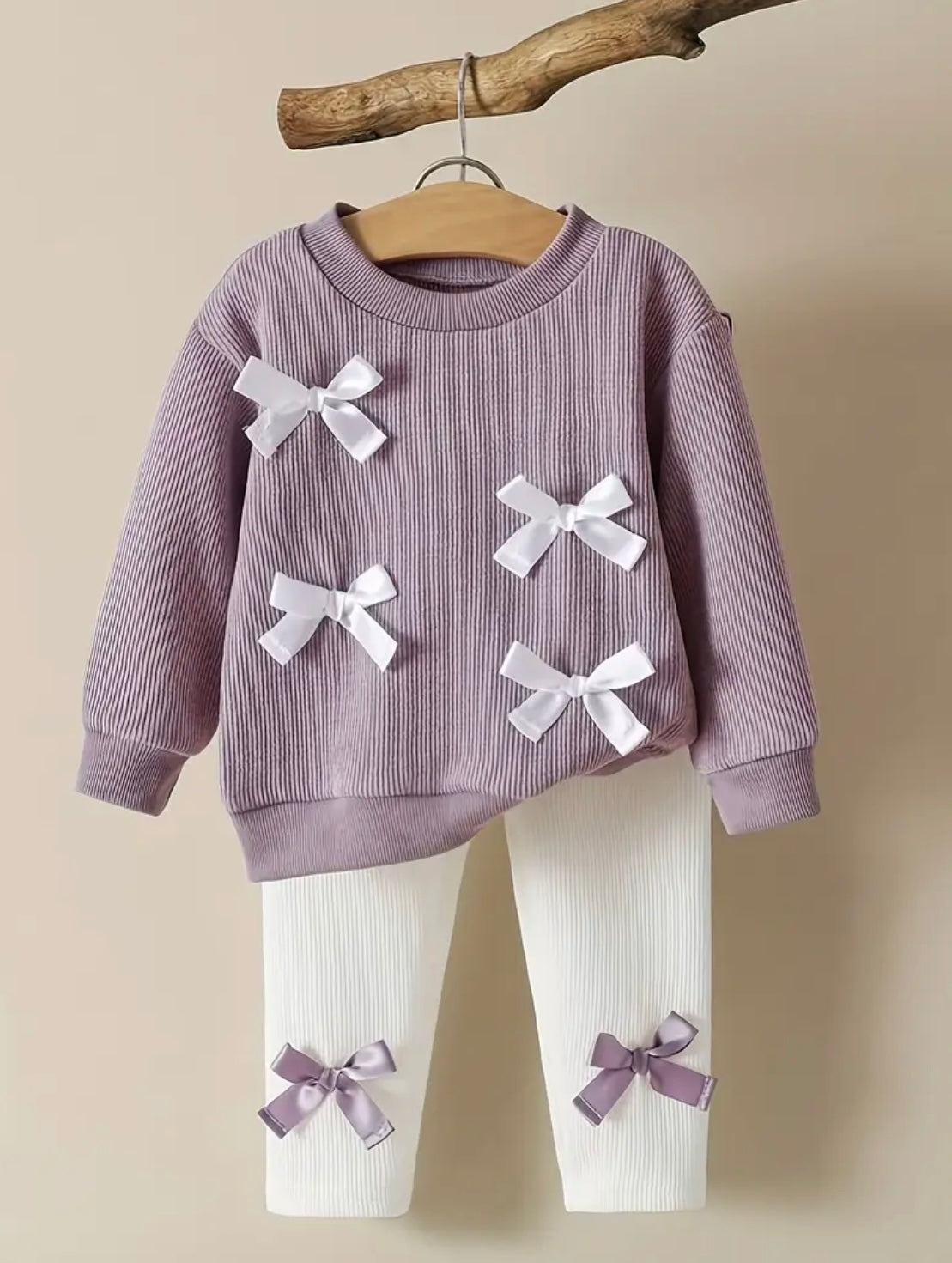 Baby Girls Bow Jumper & Leggings