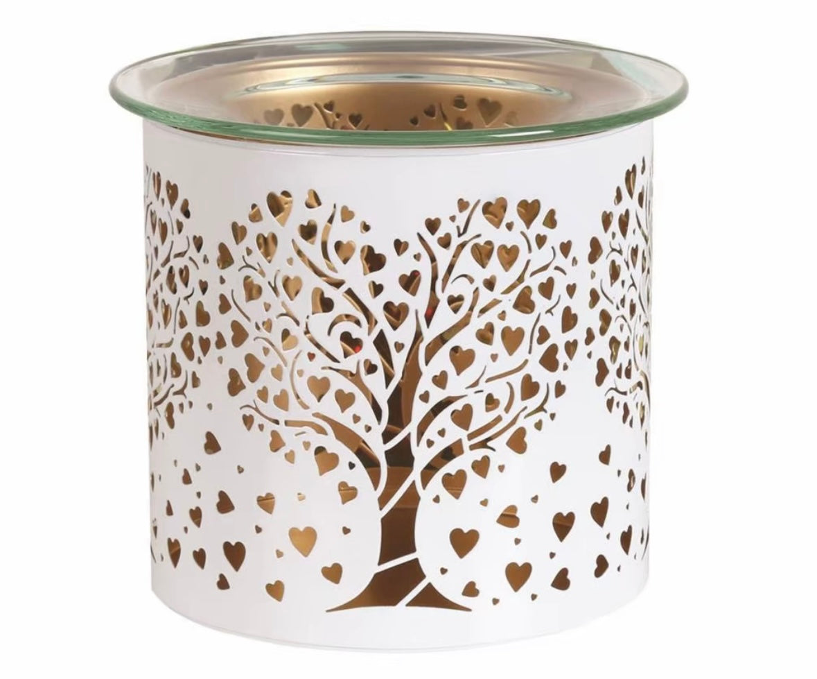 Heart Tree Wax Melt Warmer & 🆓 Handmade Rectangle Clamshell Melt