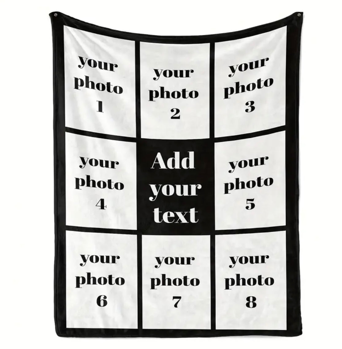 Personalised Photo & Text Fleece Blanket