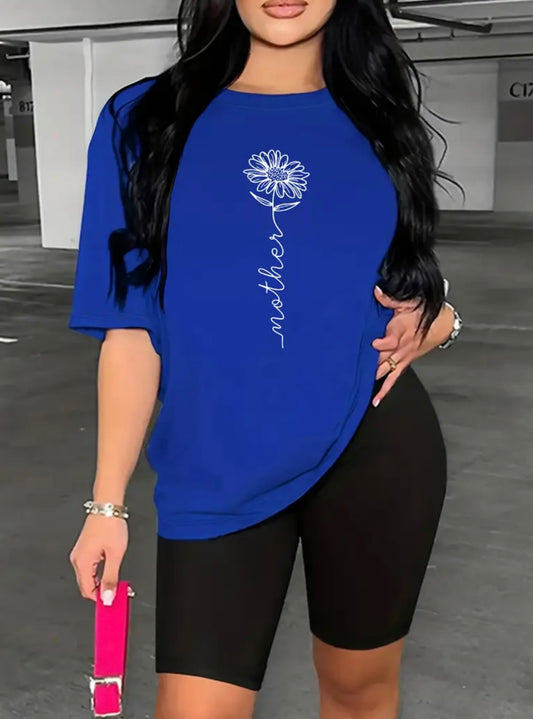 Womens Curve Mother Shorts & T-Shirt