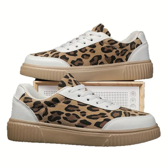 Womens Leopard Trainers