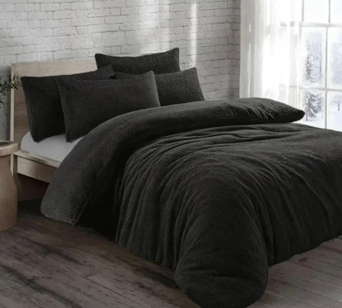 Teddy Fleece Duvet Cover & Pillow Case Set