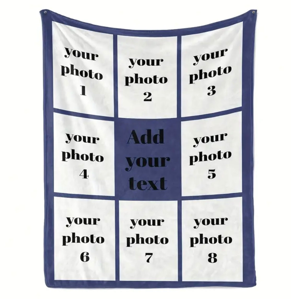 Personalised Photo & Text Fleece Blanket
