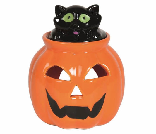 Pumpkin & Cat Wax Melt Warm & 🆓 Handmade Rectangle Clamshell Melt