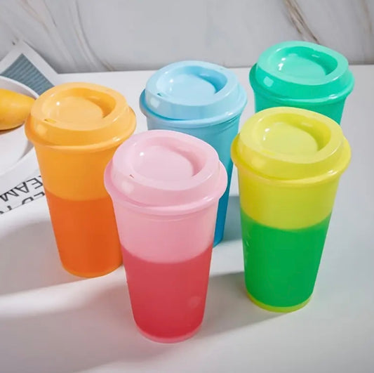 5 Pack Colour Changing Cold-Sensitive 16oz Cups