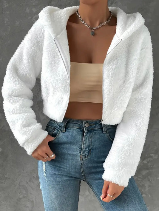 Womens Fleece Hooded Jacket