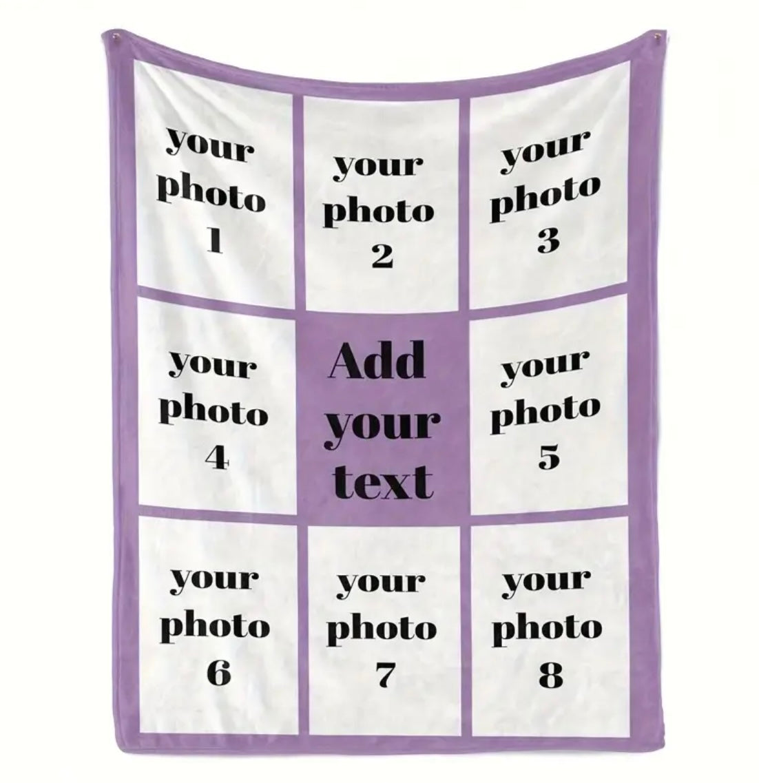 Personalised Photo & Text Fleece Blanket