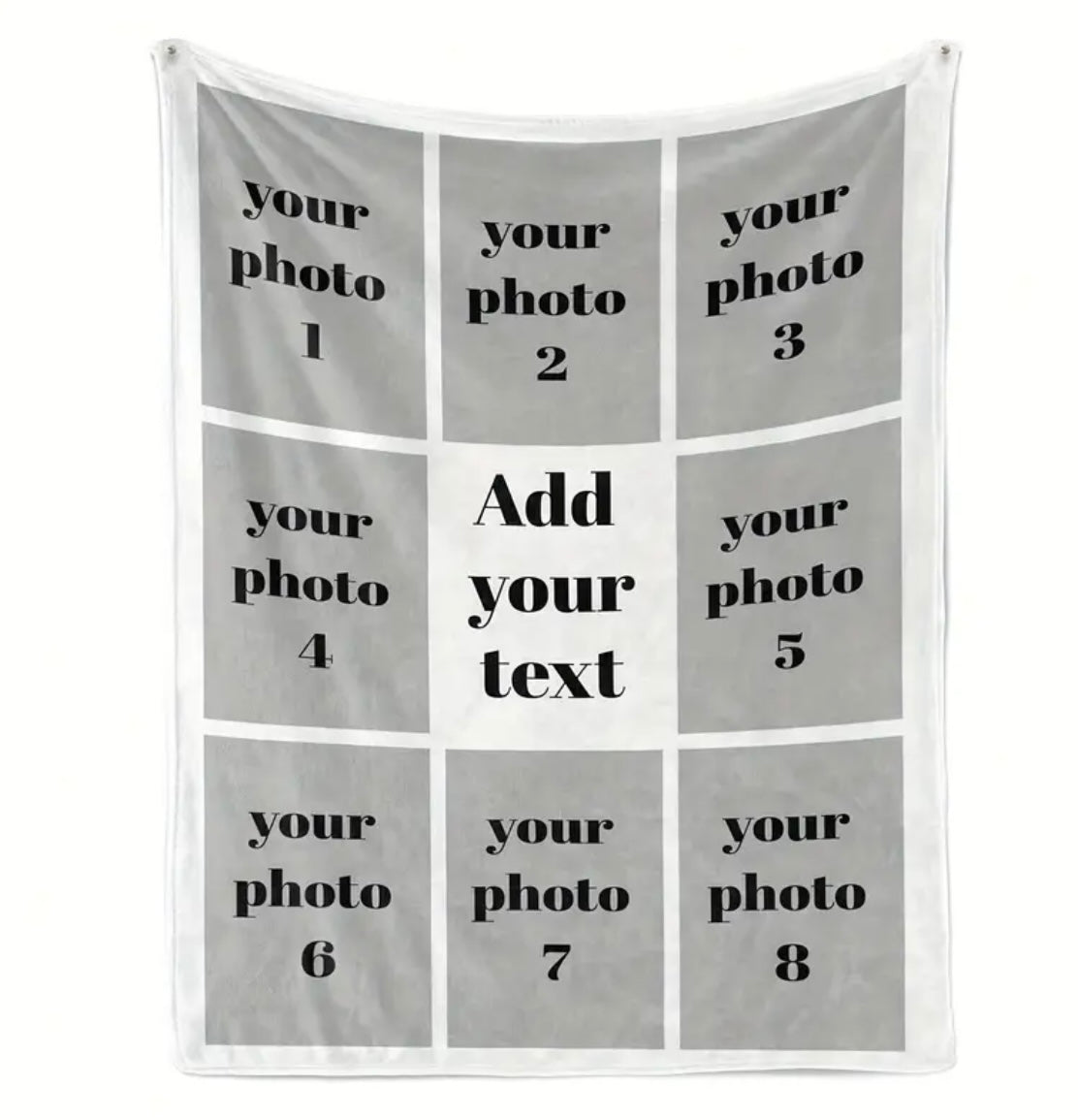 Personalised Photo & Text Fleece Blanket