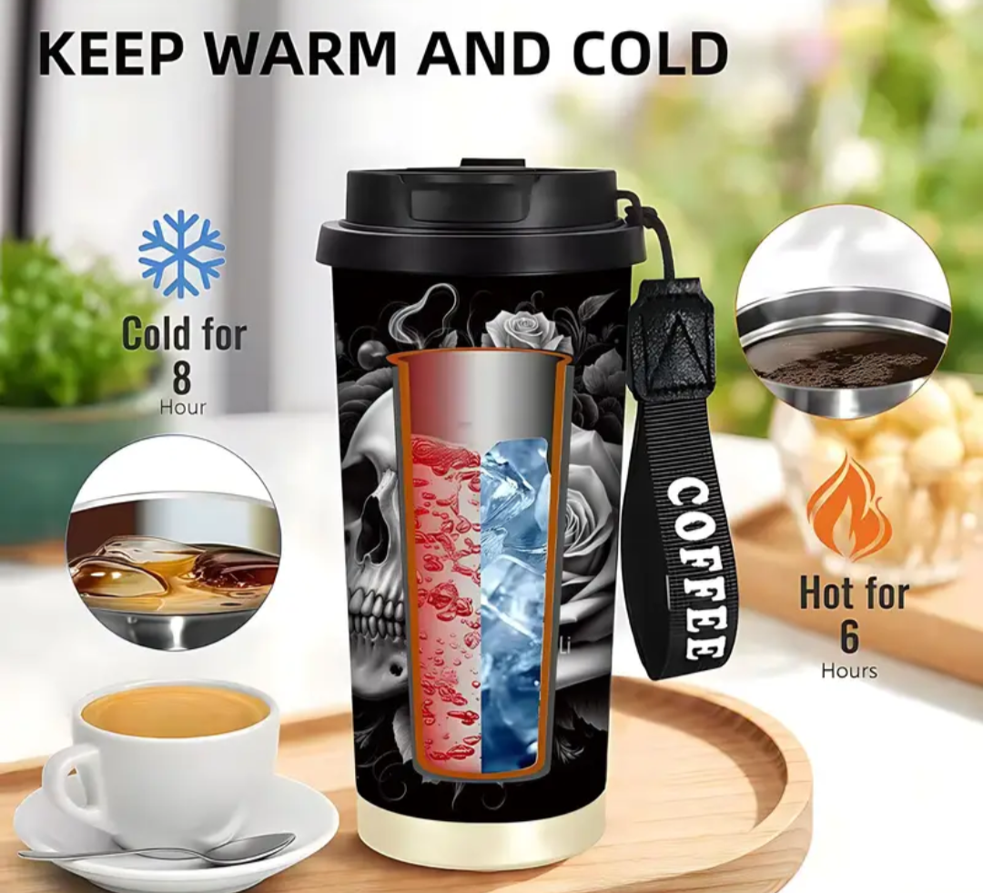 Skull & Roses 18oz Cup