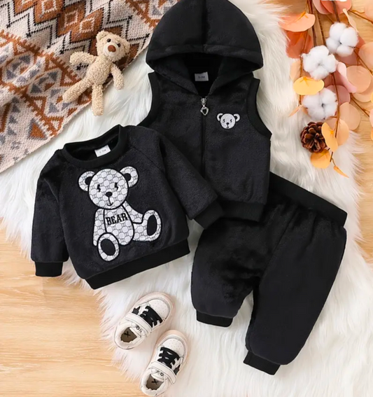 Baby Boys 3 Piece Bear Set